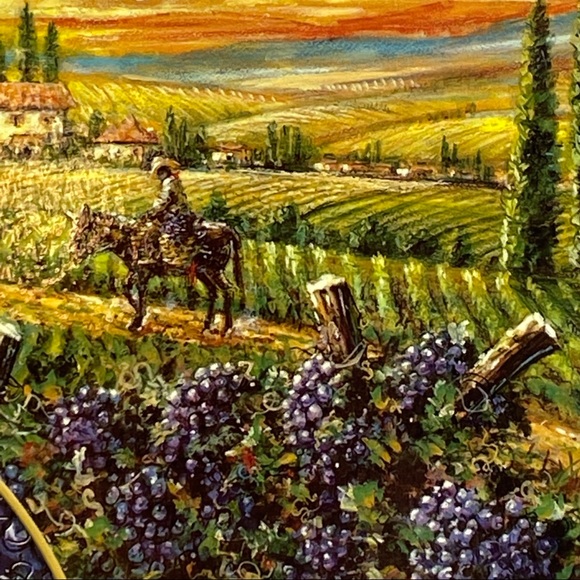 NEW It's Framed Jigsaw Puzzle Vineyard Painting 1000 Pieces 32X22 inches - Picture 4 of 10